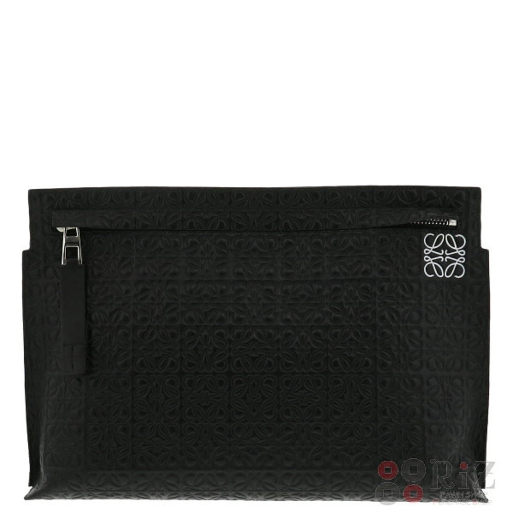 LOEWE T Clutch Repeat Clutch Bag Shoulder Black